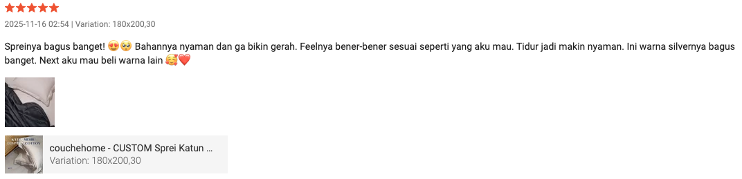 Review pelanggan Couche Home